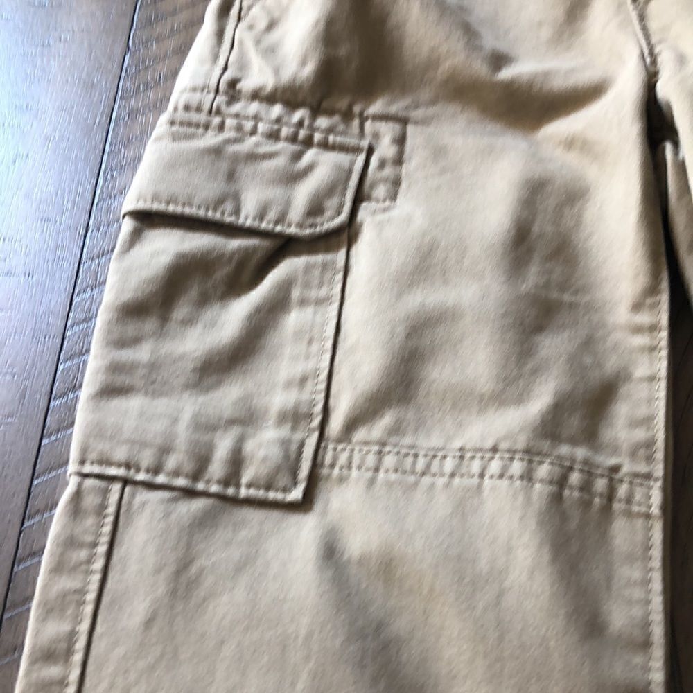Lands End Unisex Khaki Cargo Pants. 6 Pockets. All Cotton. - Picture 4 of 11
